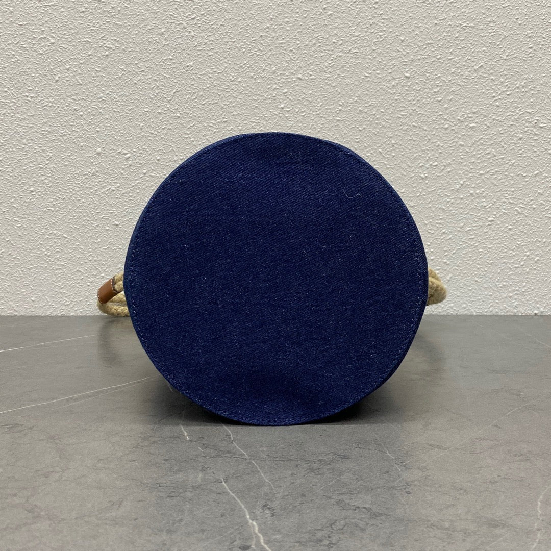 SEAU CORDE 23 TISSU DENIM BLEU MARINE