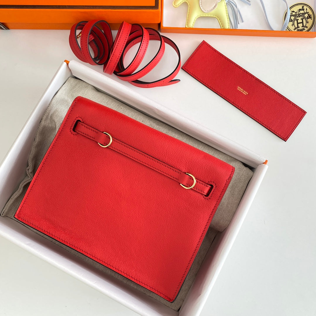 Kelly Danse II 22cm Cuero Evercolor Rojo Ghw