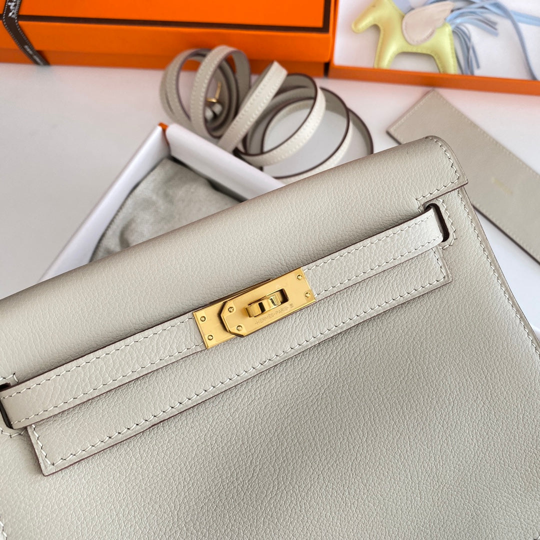 Kelly Danse II 22cm Blanco Evercolor Cuero Ghw