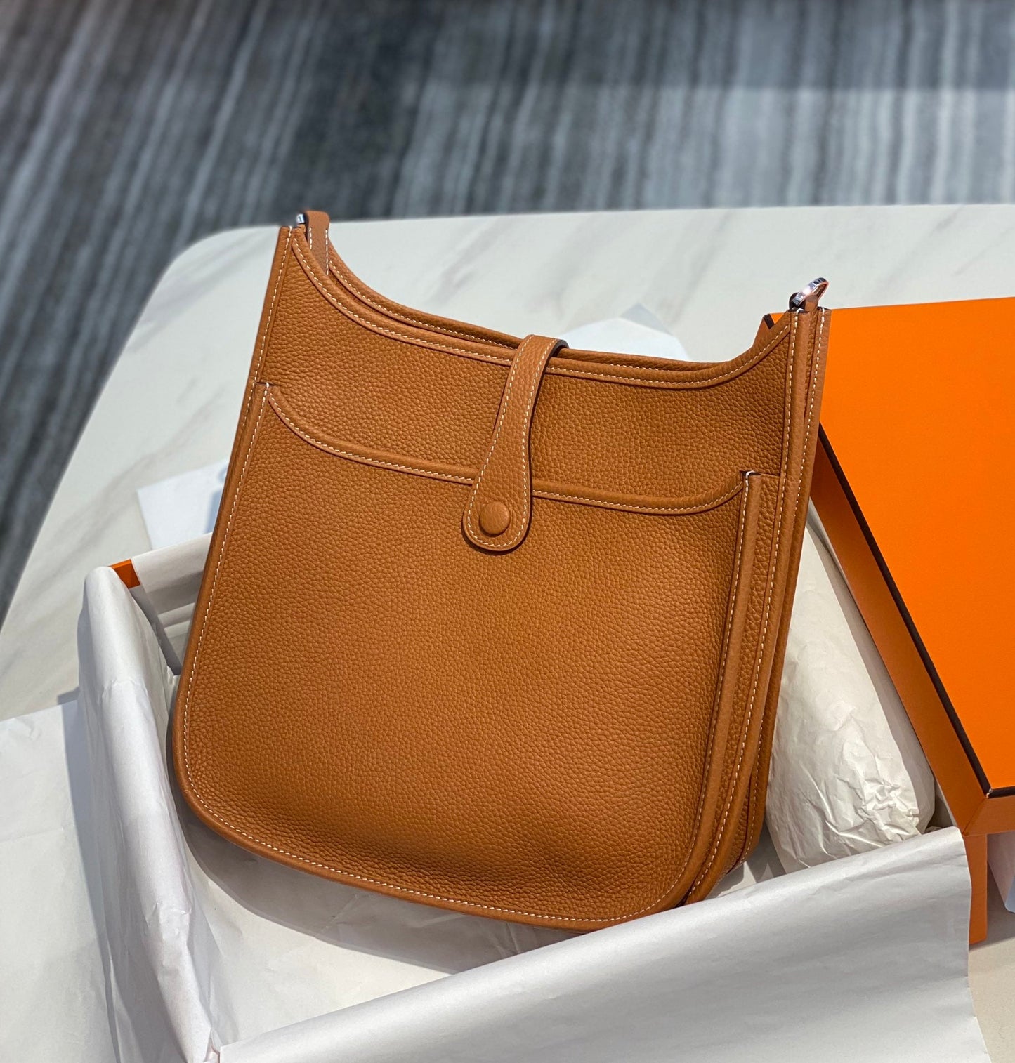 Evelyne 29cm Bronceado Togo Shw