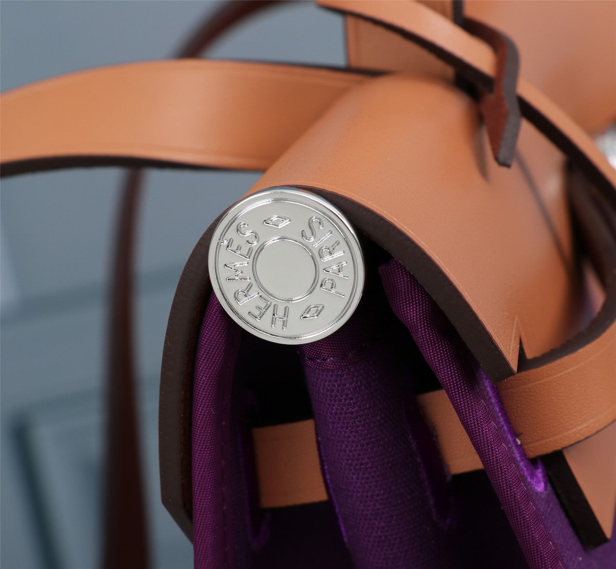 HM HERBAG ZIP 31 LONA VIOLETA Y COBRE