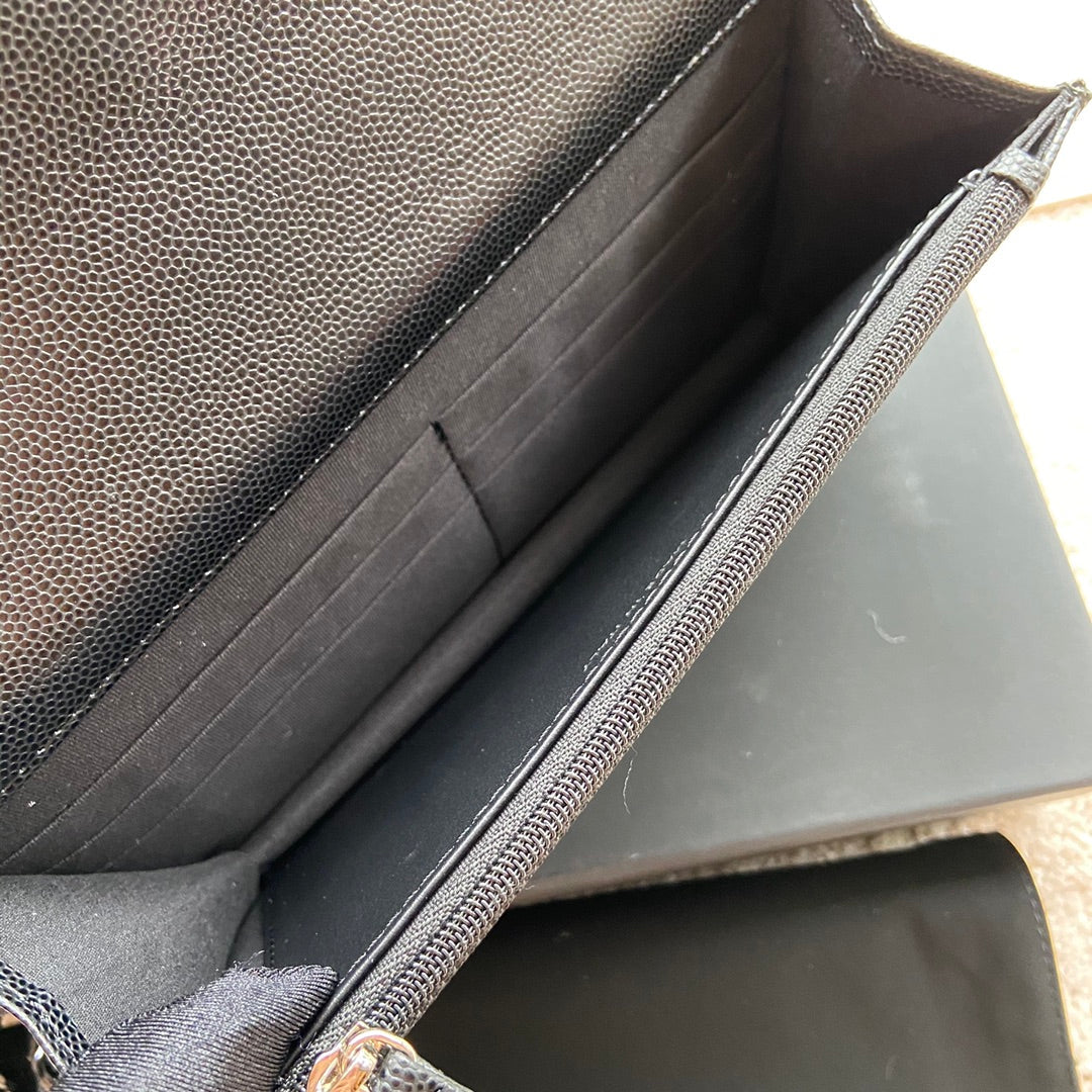 CC Classic Woc 20 cm, piel de becerro granulada negra