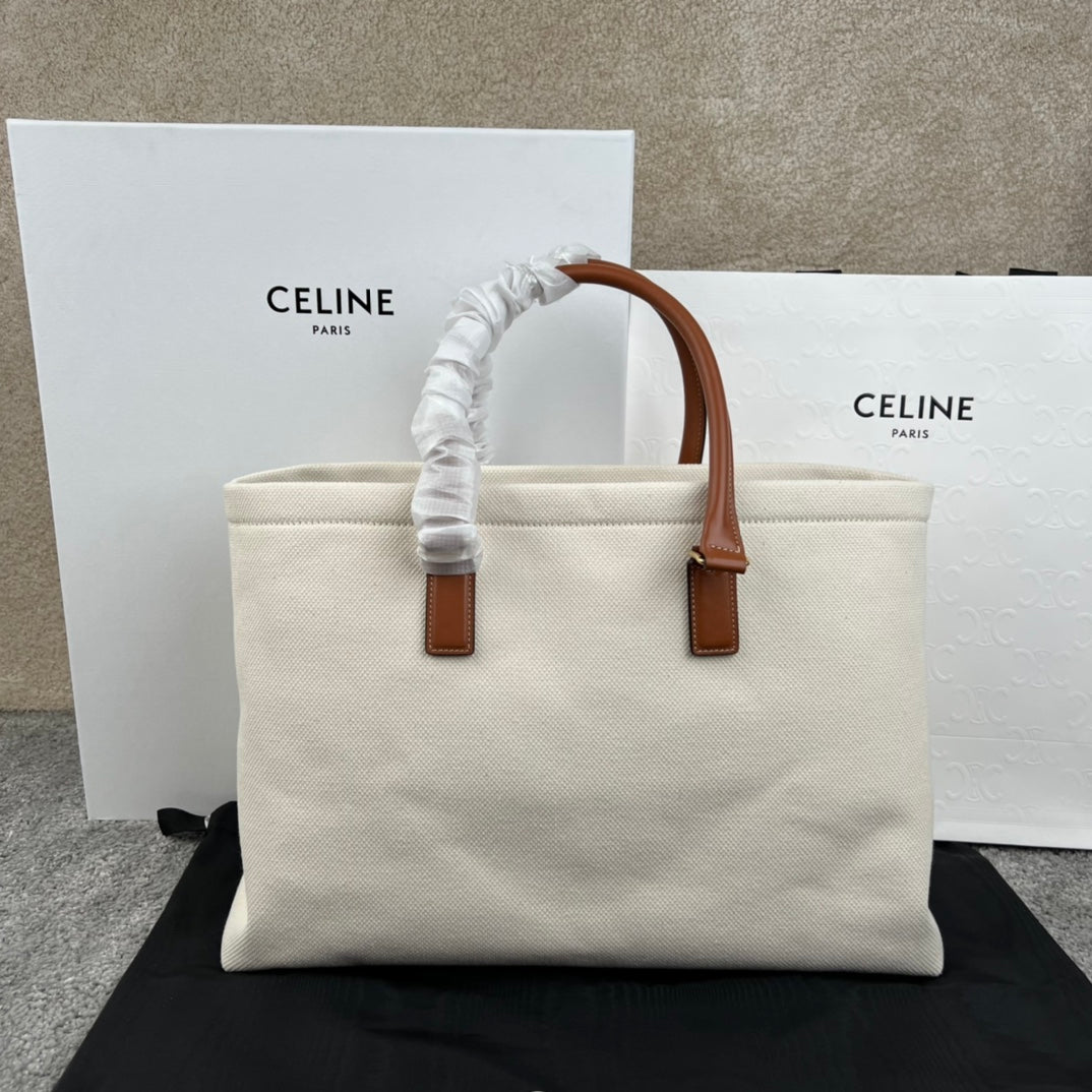 CABAS 44 BOLSO TOTE DE LONA ESTAMPADO BLANCO