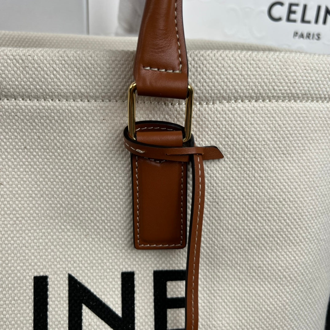 CABAS 44 BOLSO TOTE DE LONA ESTAMPADO BLANCO