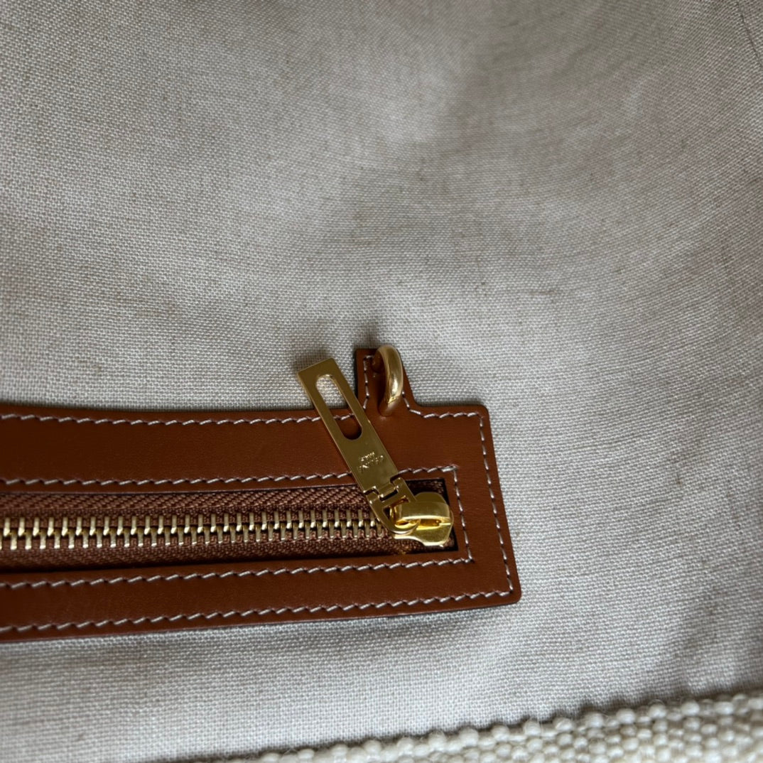 CABAS 44 TOTE EN TOILE IMPRIMÉE BLANC JAUNE