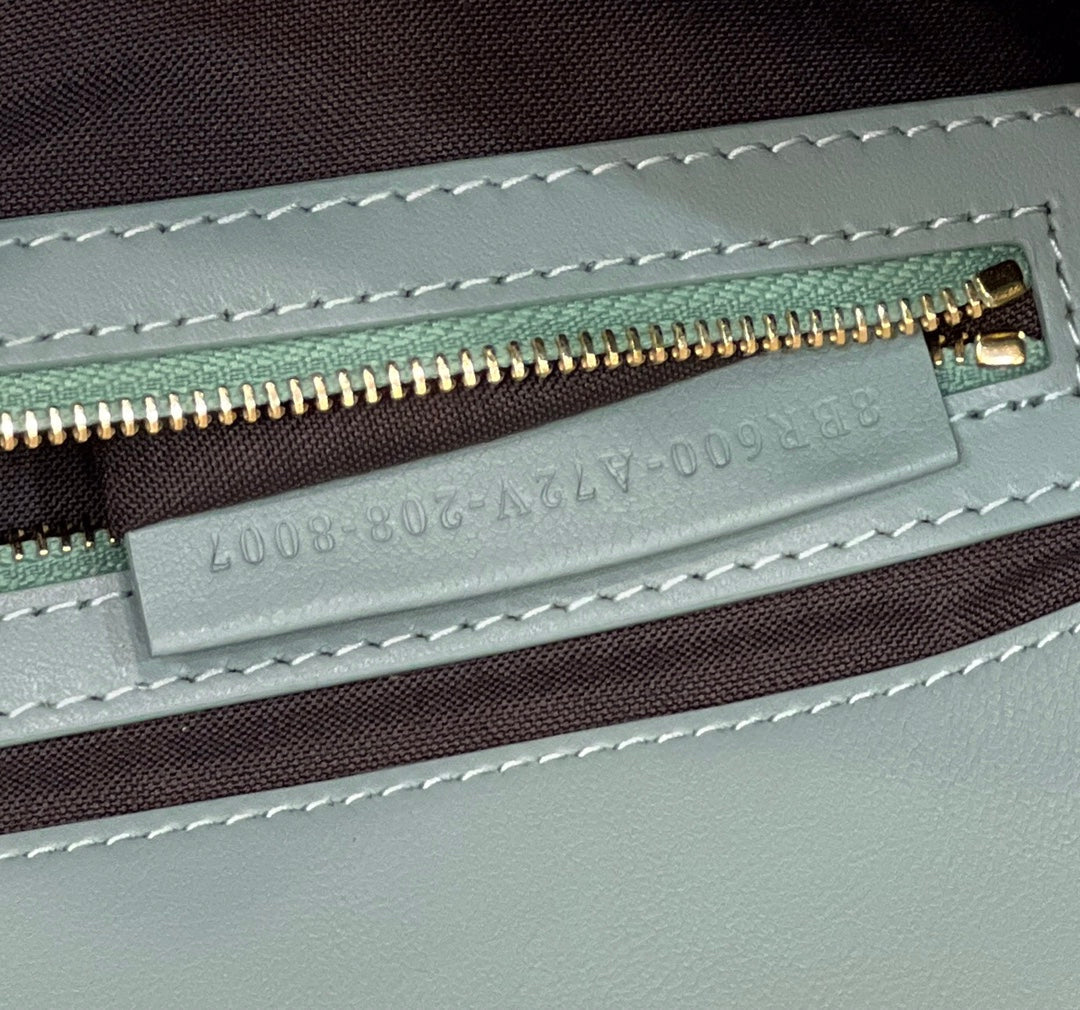 Baguette 27cm Powder Blue Lambskin Gold Hardware