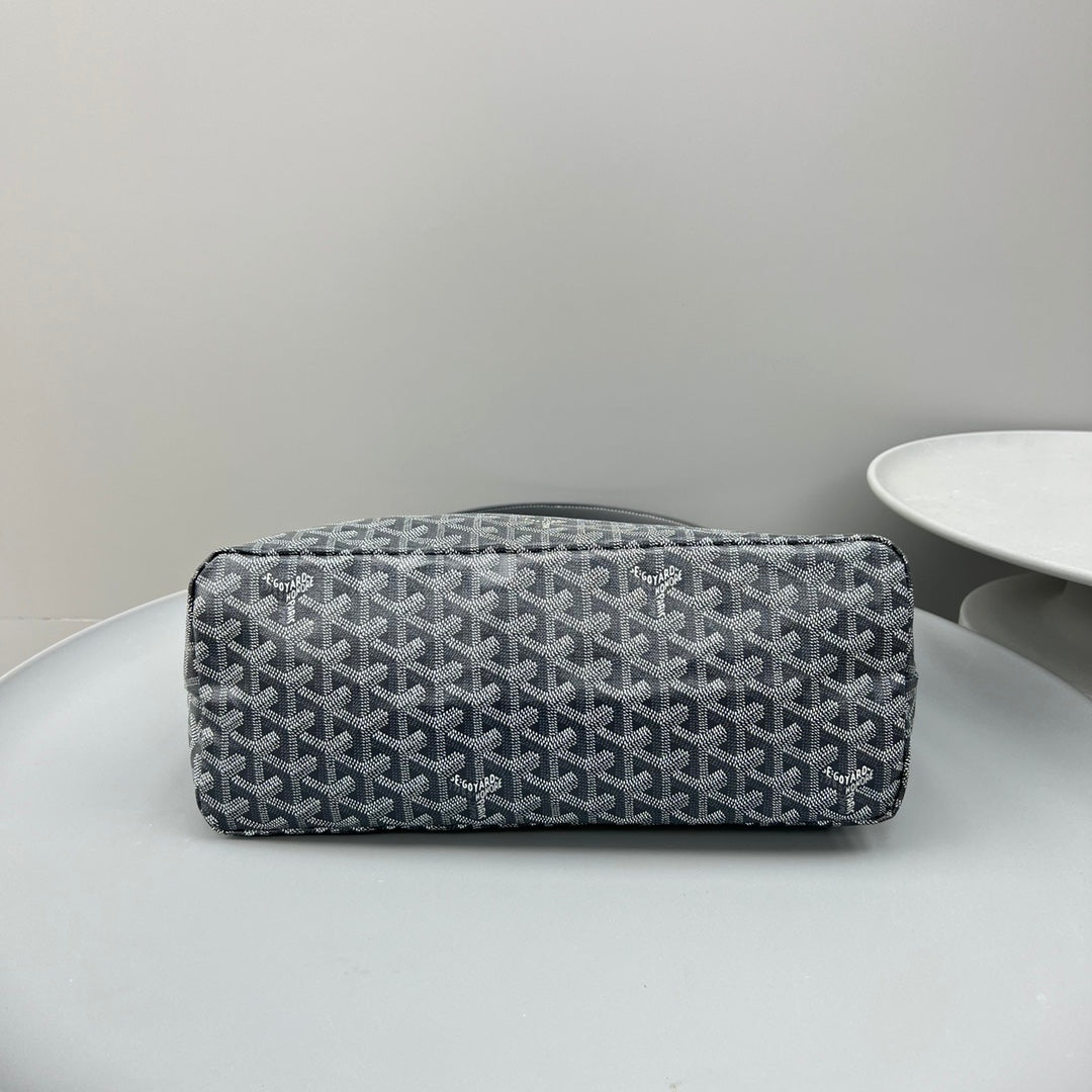 HOBO BOH¨¨ME 34 EN LONA GOYARDINE GRIS Y PIEL DE BECERRO