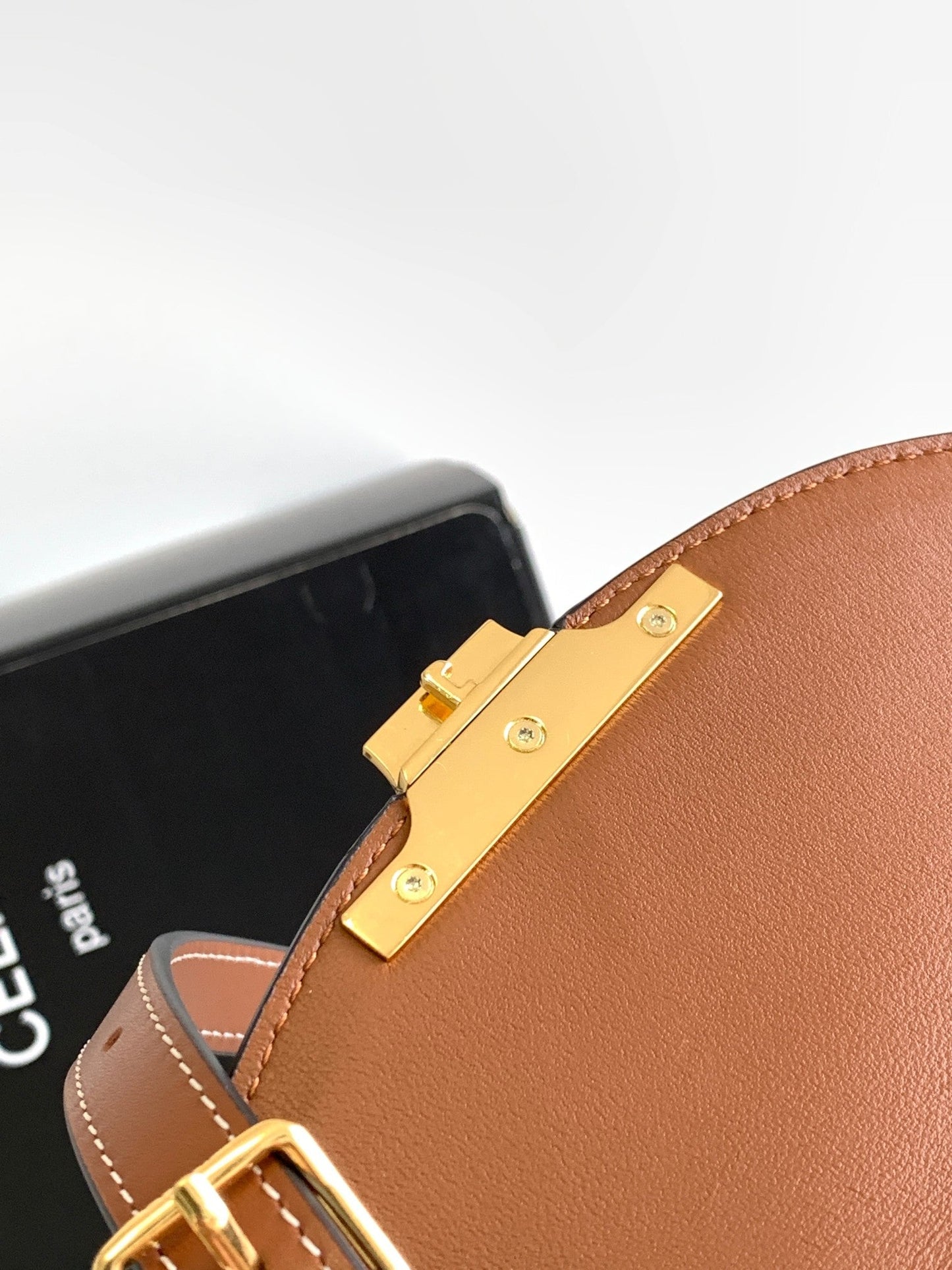 ado besace triomphe toile 18,5 cuir de veau beige