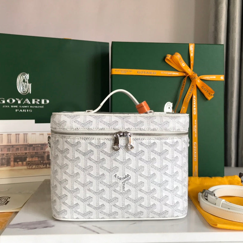 Neceser Muse 20 en lona Goyardine blanca