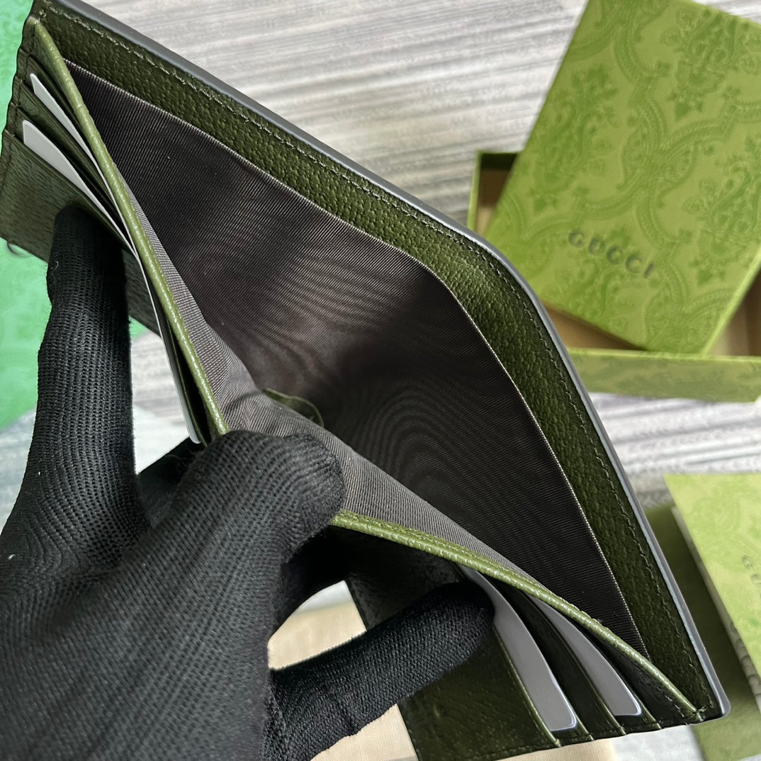 CARTERA MARMONT BIFOLD 11 EN PIEL DE CORDERO VERDE EJÉRCITO