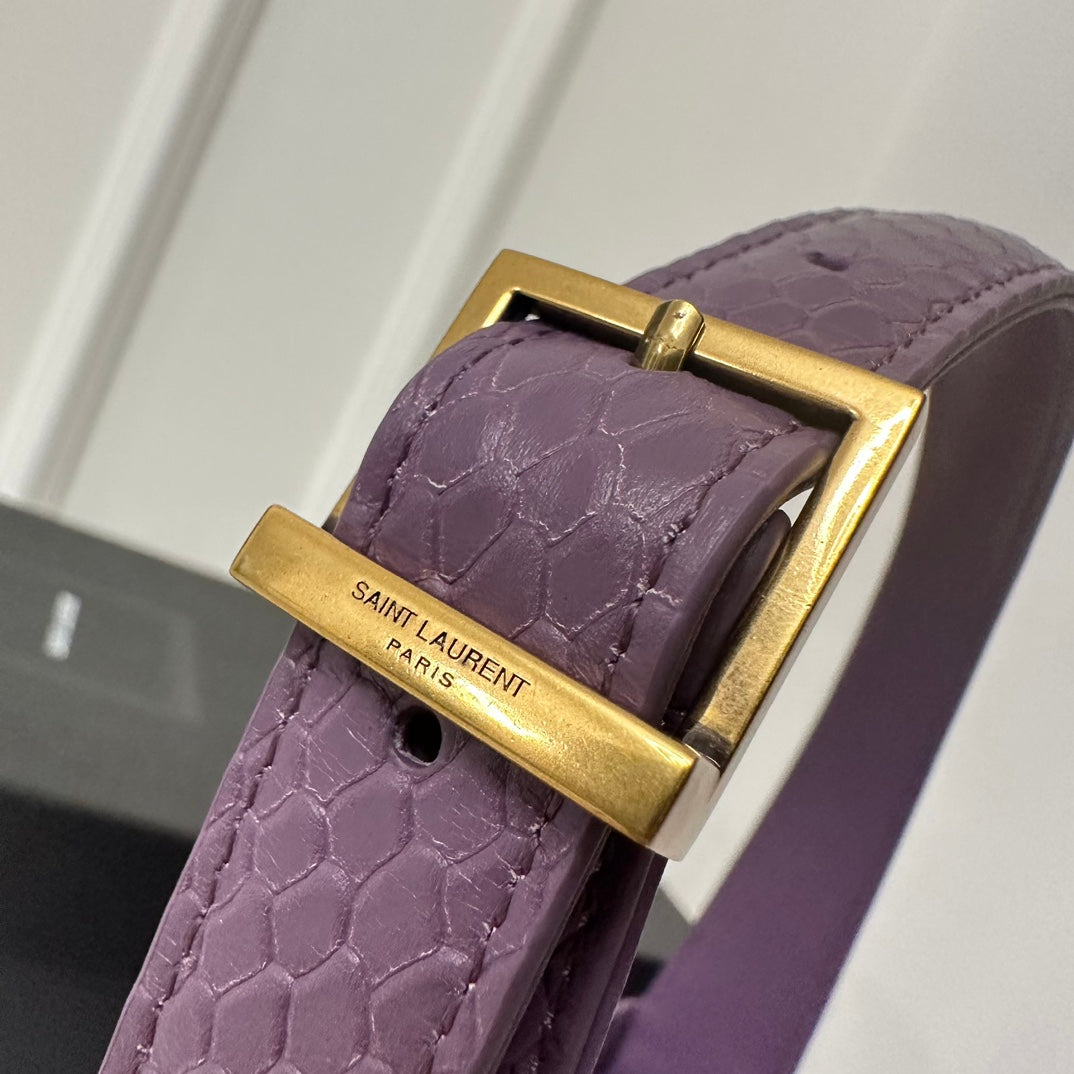Le 5 a 7 24 Cuir d'agneau violet serpent Ghw