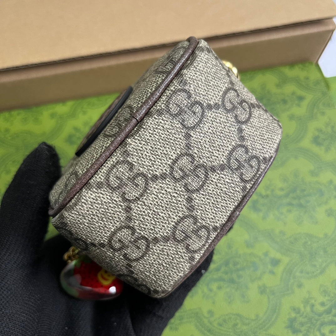 SAC GG SUPERMINI 3 BOÎTES EN TOILE BEIGE