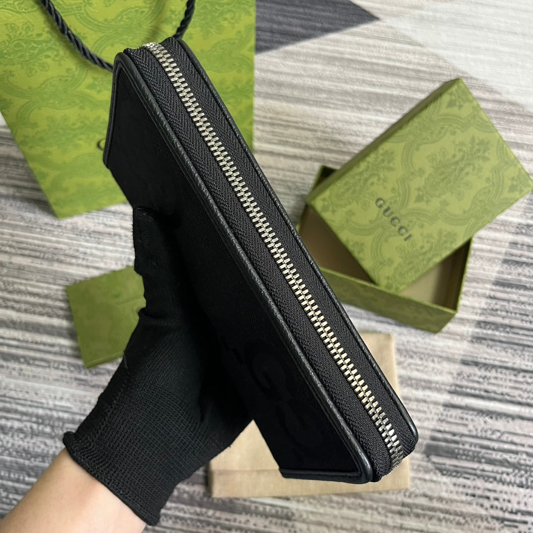 GG LONG WALLET 19 EN TOILE NOIRE