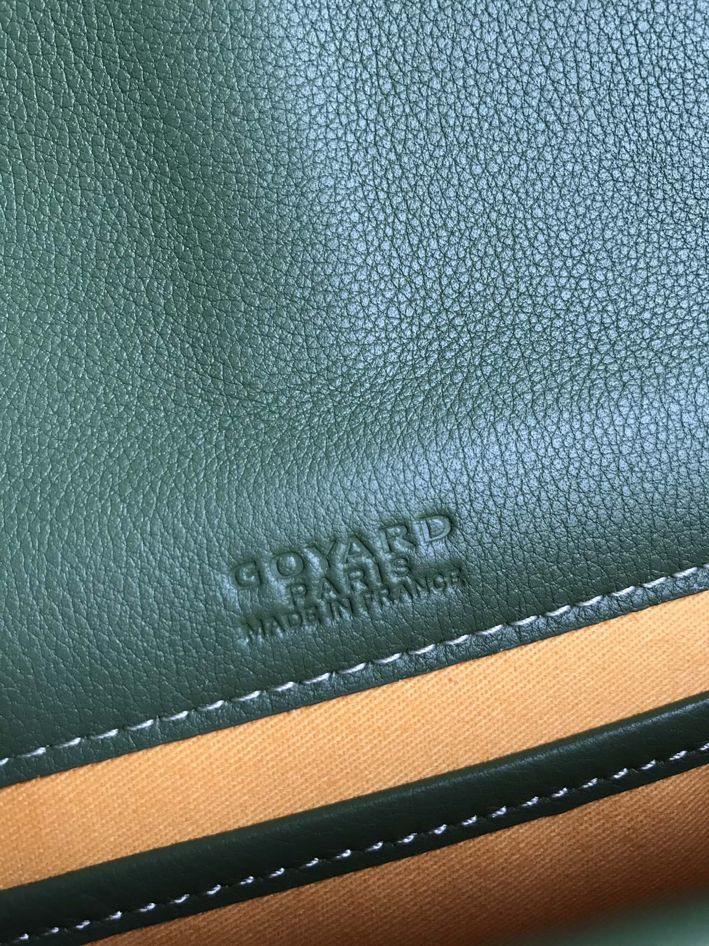 BELVEDERE MM BAG 21 IN GREEN GOYARDINE CANVAS AND CALFSKIN