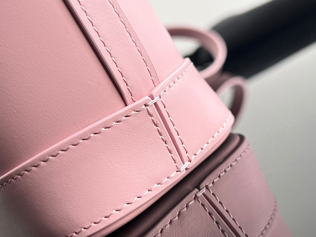 BOLSO CUIR TRIPHOME 19 DE PIEL DE BECERRO LISA ROSA PASTEL