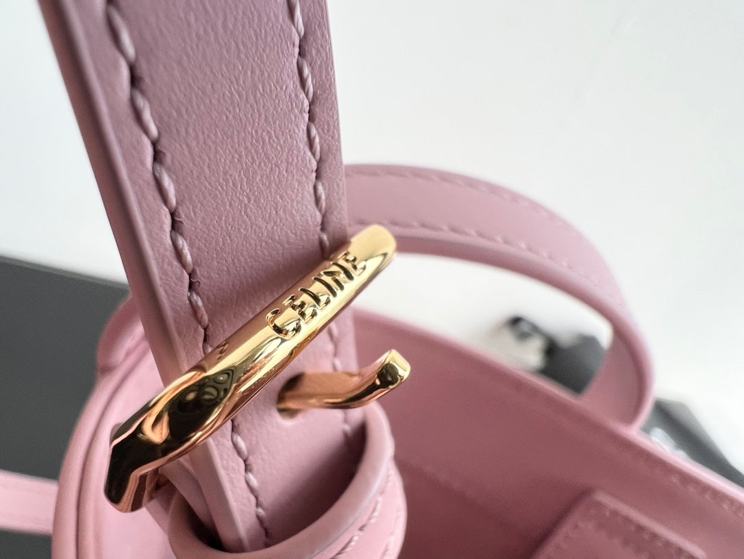 BOLSO CUIR TRIPHOME 19 DE PIEL DE BECERRO LISA ROSA PASTEL