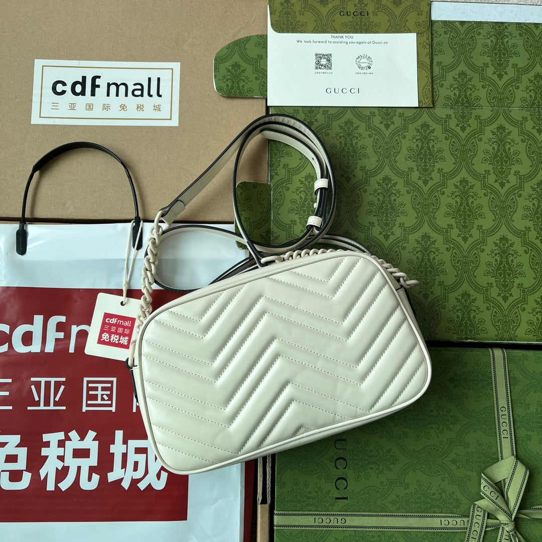 SAC BANDOULIÈRE MARMONT 24 EN CUIR DE VEAU BLANC