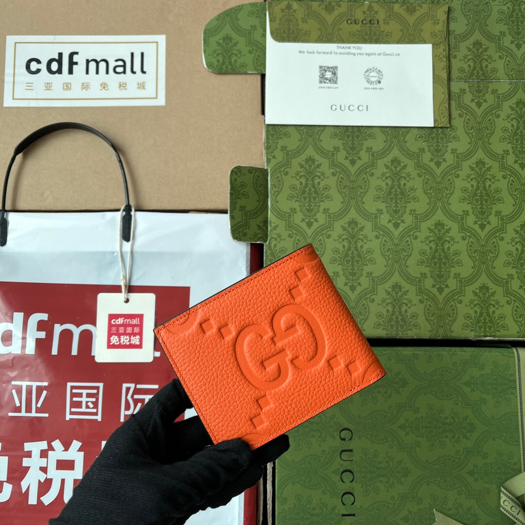 CARTERA 11 EN PIEL DE BECERRO REVESTIDA NARANJA