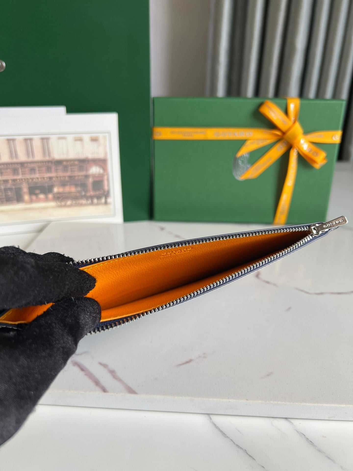 INSERT LOUISE 21 EN TOILE GOYARDINE BLEU POUDRE