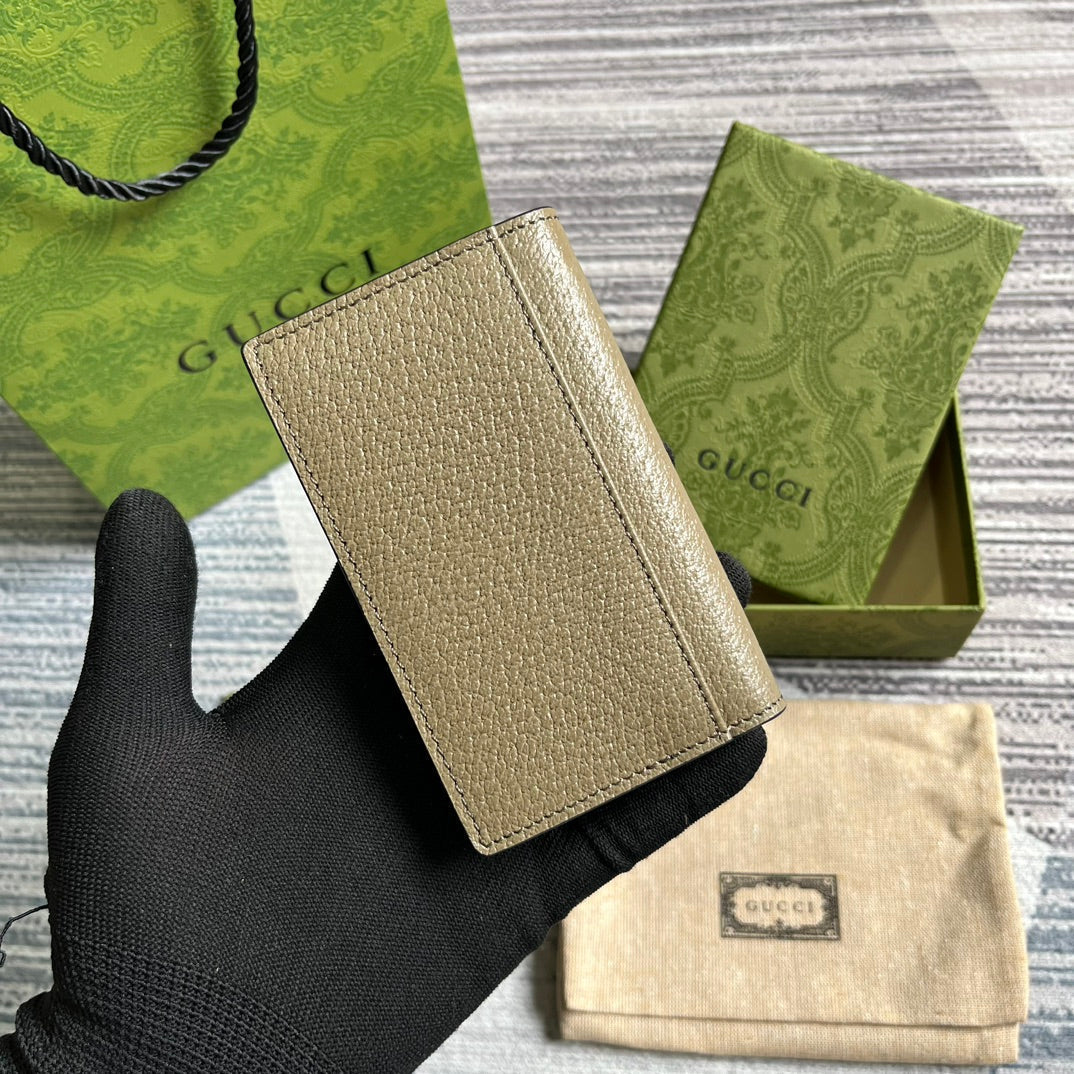 CARTERA LARGA GG MARMONT 12 DE PIEL DE BECERRO MARRÓN MOCA