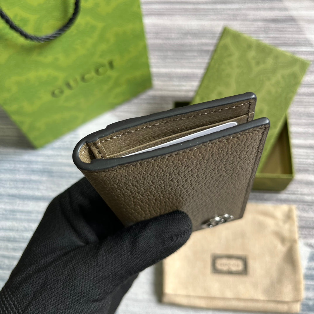 CARTERA LARGA GG MARMONT 12 DE PIEL DE BECERRO MARRÓN MOCA