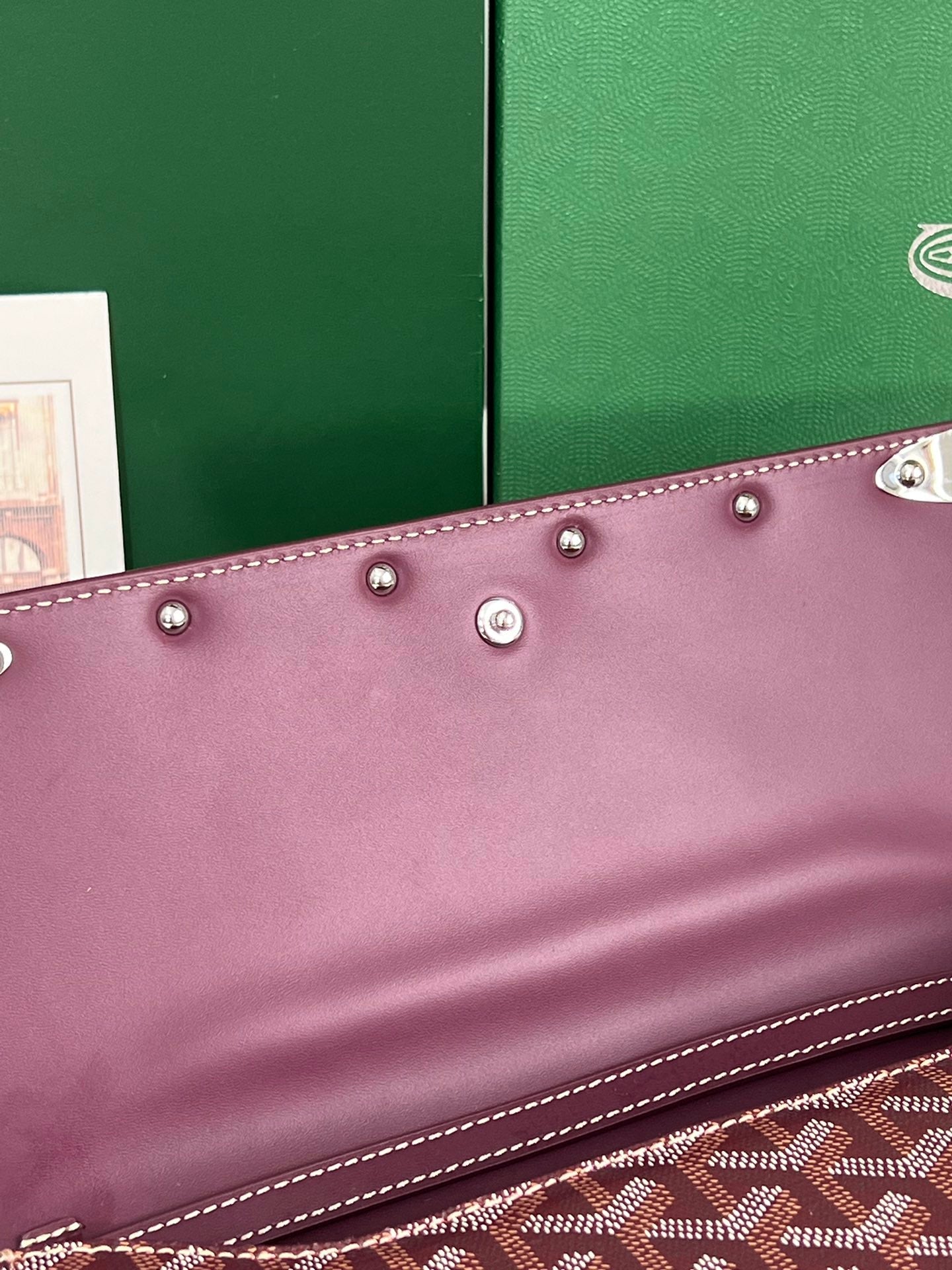 CLUTCH MONTE-CARLO PM 25 EN LONA GOYARDINA ROJA VINO