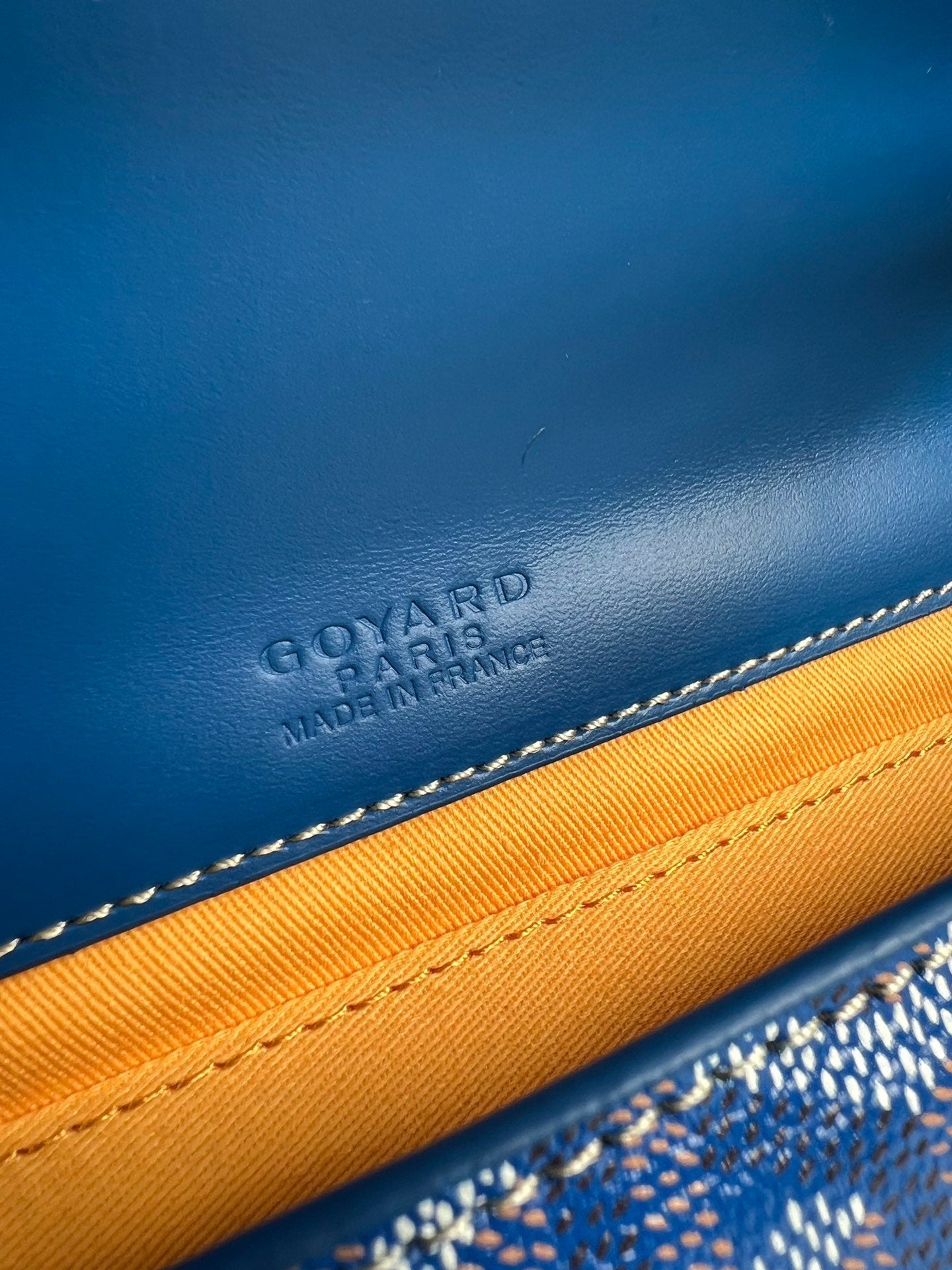 CLUTCH MONTE-CARLO PM 25 EN LONA GOYARDINA AZUL ZAFIRO