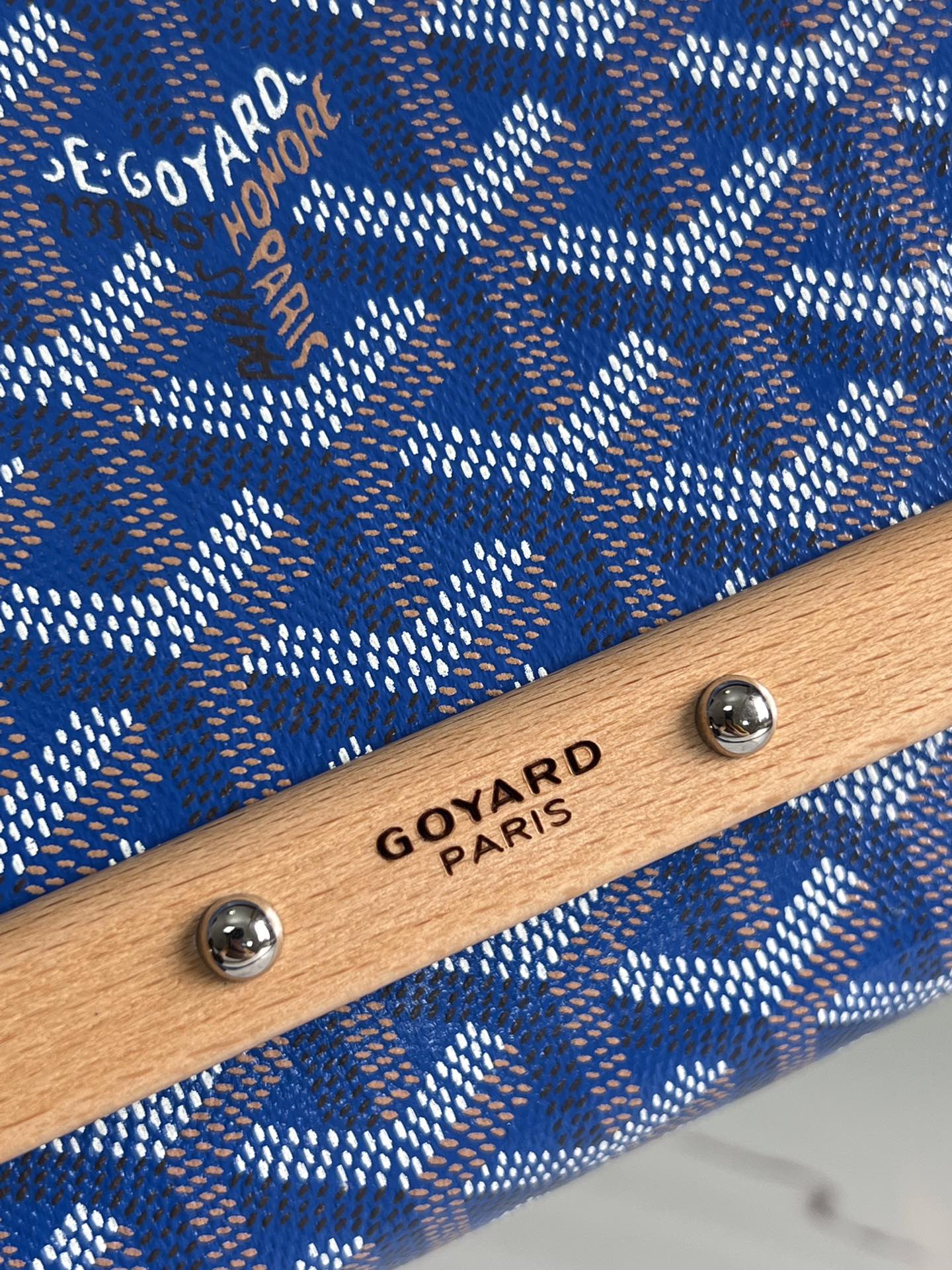 CLUTCH MONTE-CARLO PM 25 EN LONA GOYARDINA AZUL ZAFIRO