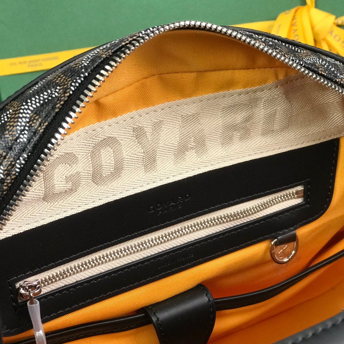 BOLSO SAINT JEANNE 35 EN LONA GOYARDINE NEGRA Y PIEL DE BECERRO