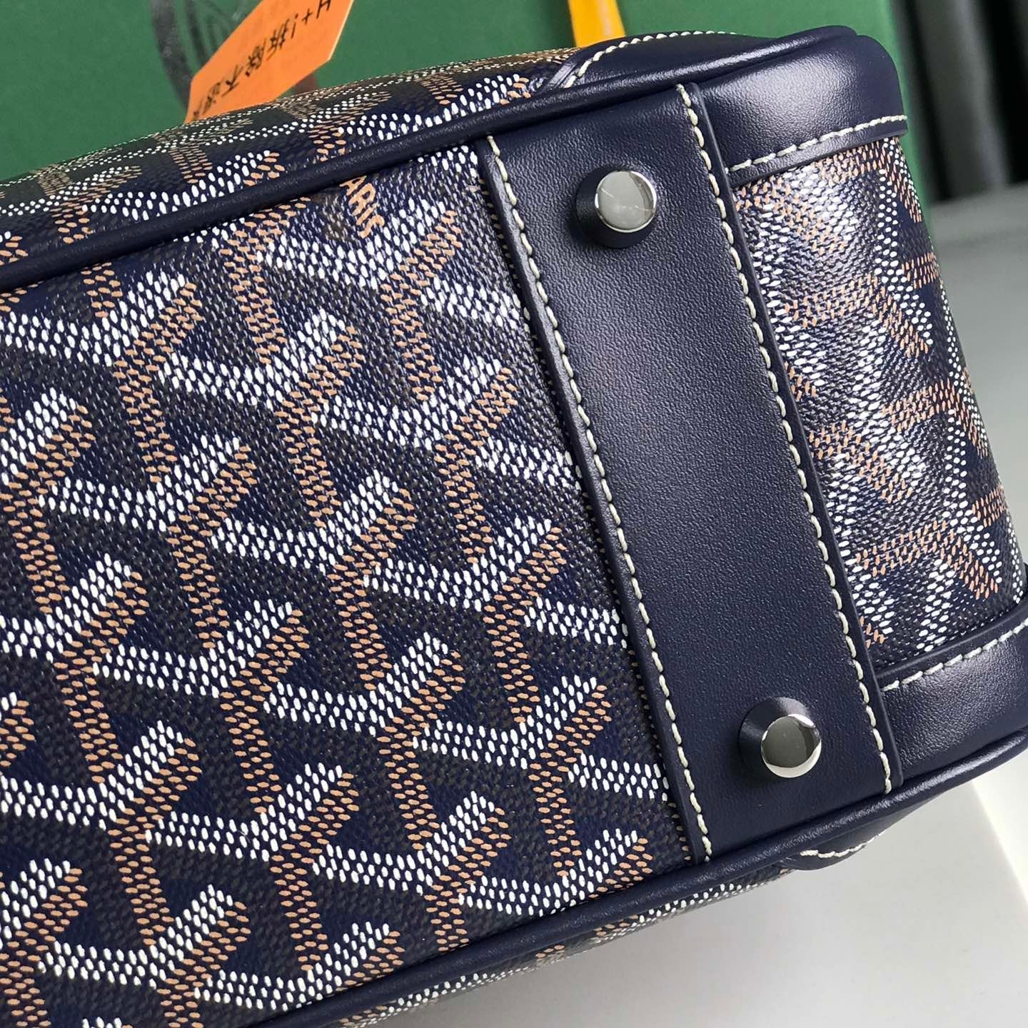 SAINT JEANNE BAG 35 IN OXFORD BLUE GOYARDINE CANVAS AND CALFSKIN