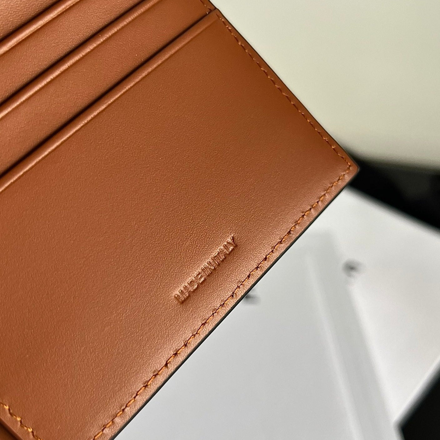 CARTERA TRIOMPHE 10 DE PIEL DE BECERRO TAN
