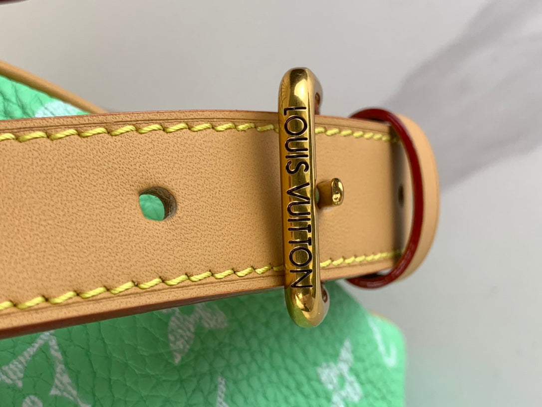 SPEEDY P9 BANDOULI¨¨RE 25 IN EMERALD GREEN MONOGRAM CALFSKIN