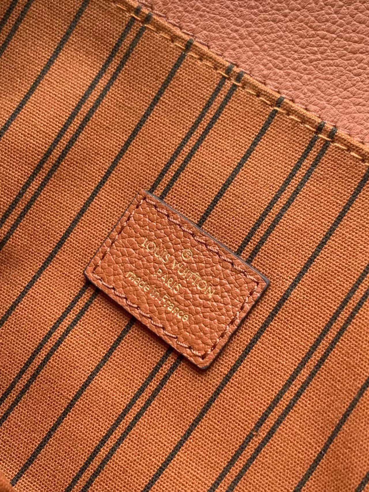 POCHETTE M¨¦TIS 25 DE PIEL EMPREINTE MONOGRAMA COGNAC HERrajería ORO
