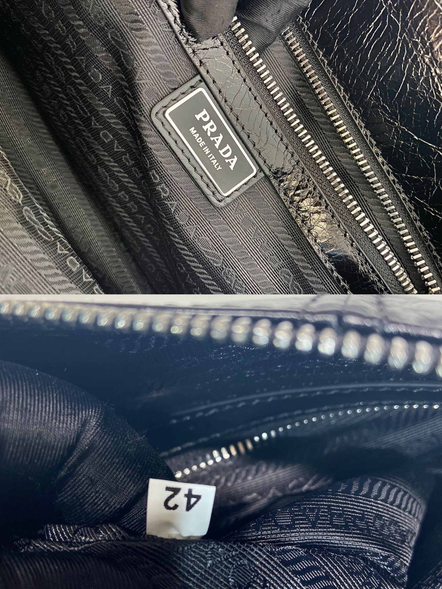 SAC HOBO 35 EN CUIR D'AGNEAU NOIR HUILE-CIRE LOGO ARGENT