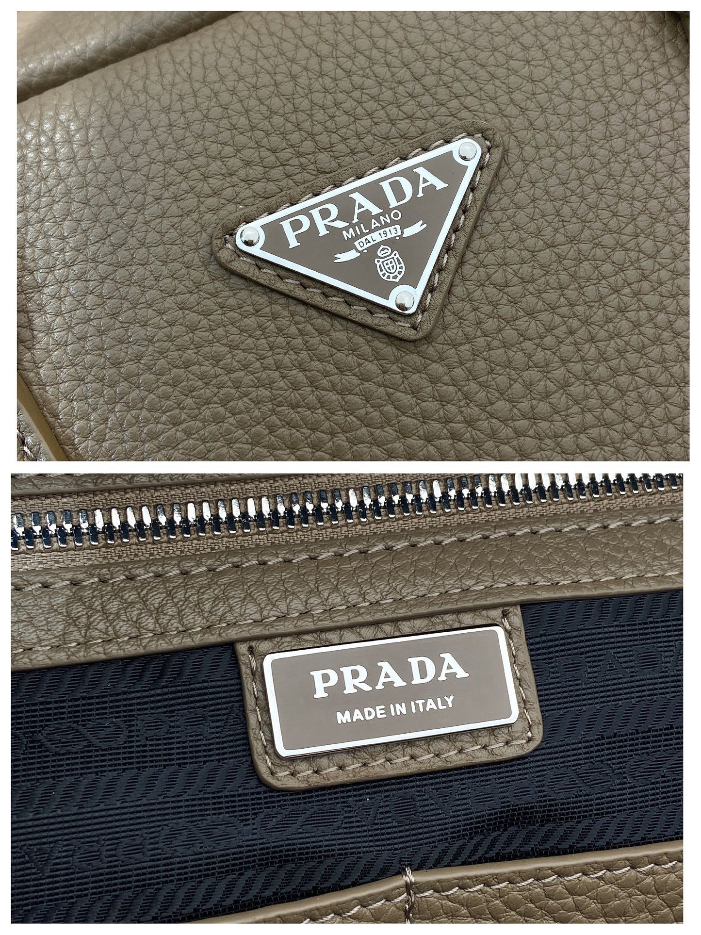 SERVIETTE 40 EN CUIR DE VEAU GRAINÉ MOUSSE SÉCHÉE