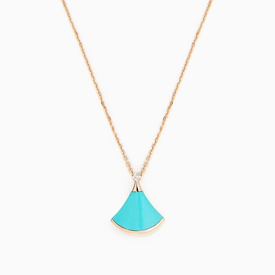DIANA DREAM NECKLACE TURQUOISE PINK GOLD