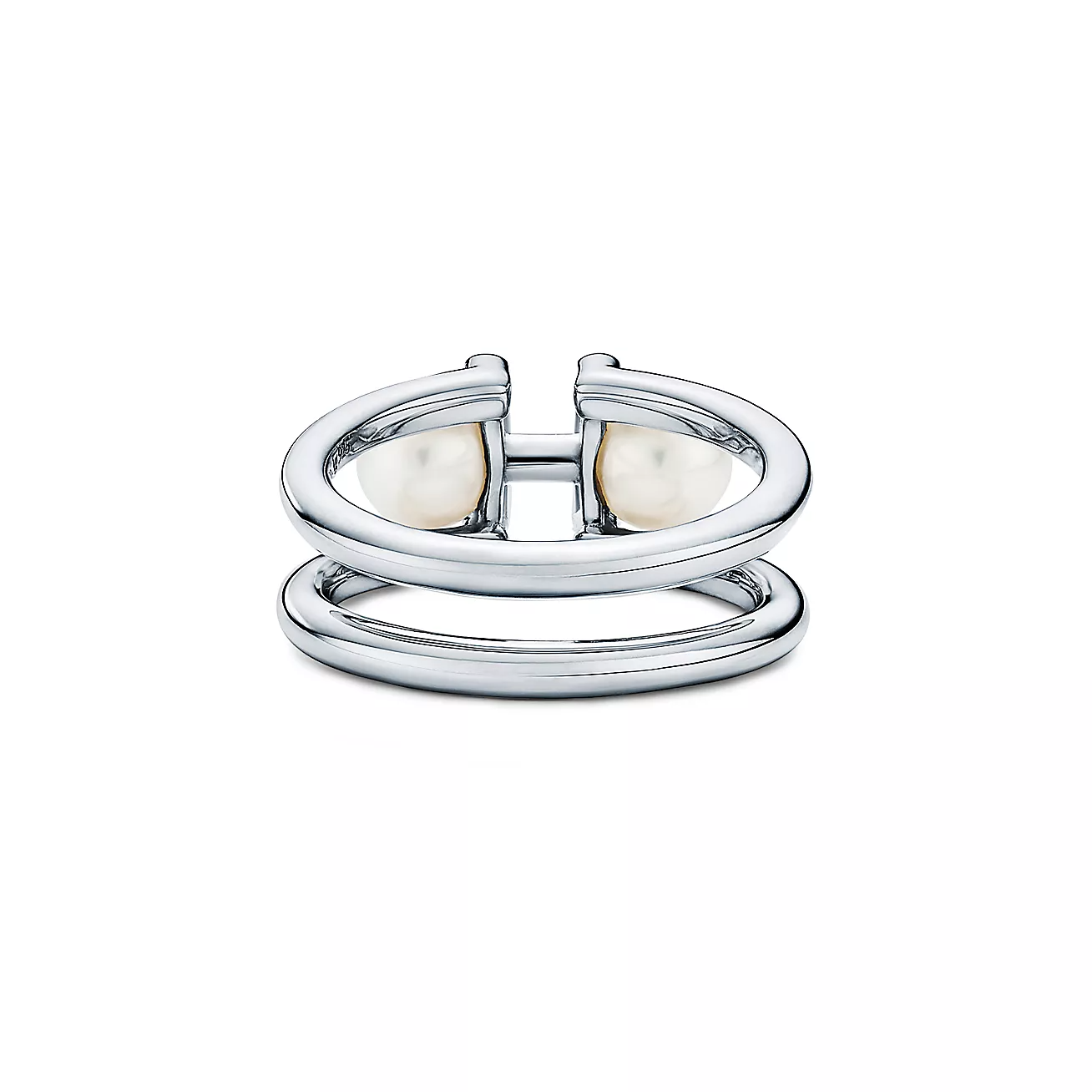 ANILLO DE PLATA CON DOBLE PERLA