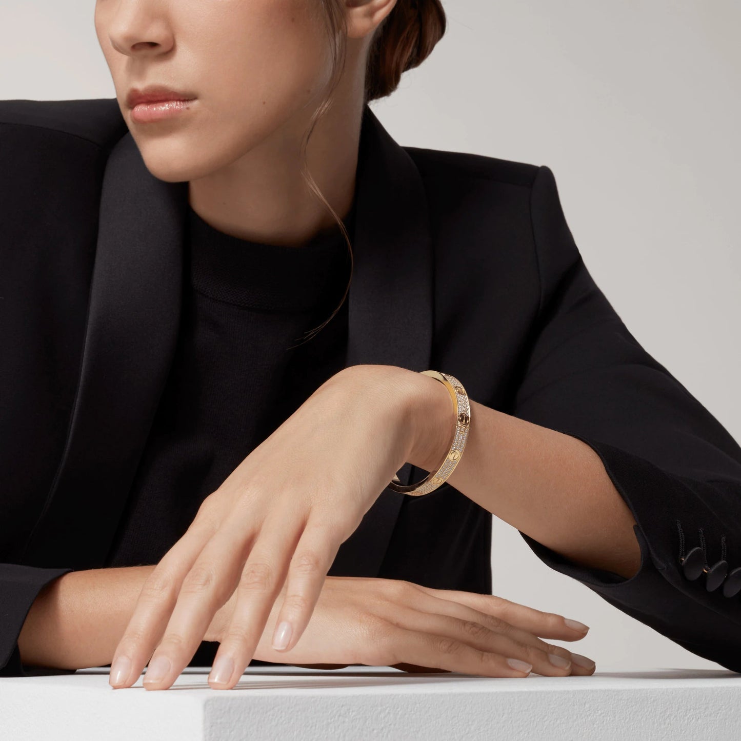 PULSERA DIANA LOVE DE 6,1 MM CON PAVÉ DE DIAMANTES