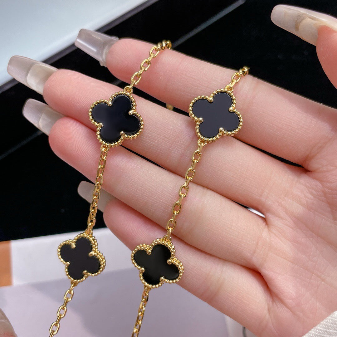 COLLIER DIANA CLOVER 10 MOTIFS ONYX