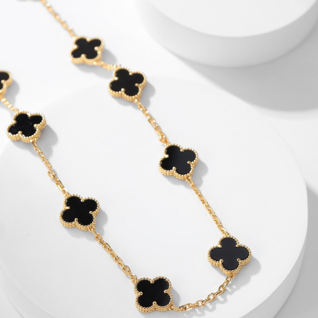 COLLIER DIANA CLOVER 10 MOTIFS ONYX