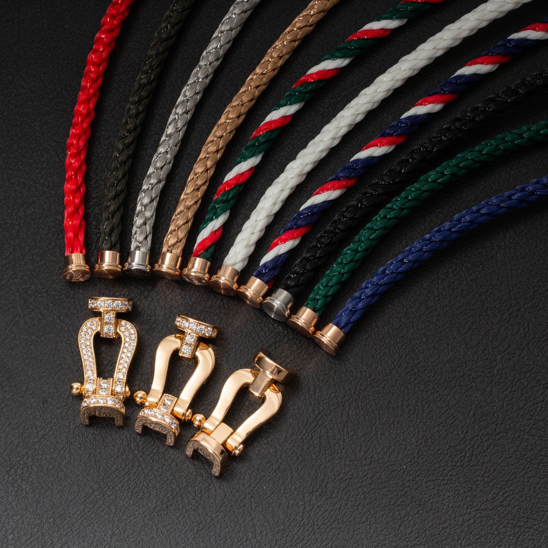 DIANA FORCE LARGE HORSESHOE FULL DIAMOND BRACELET ROSE GOLD