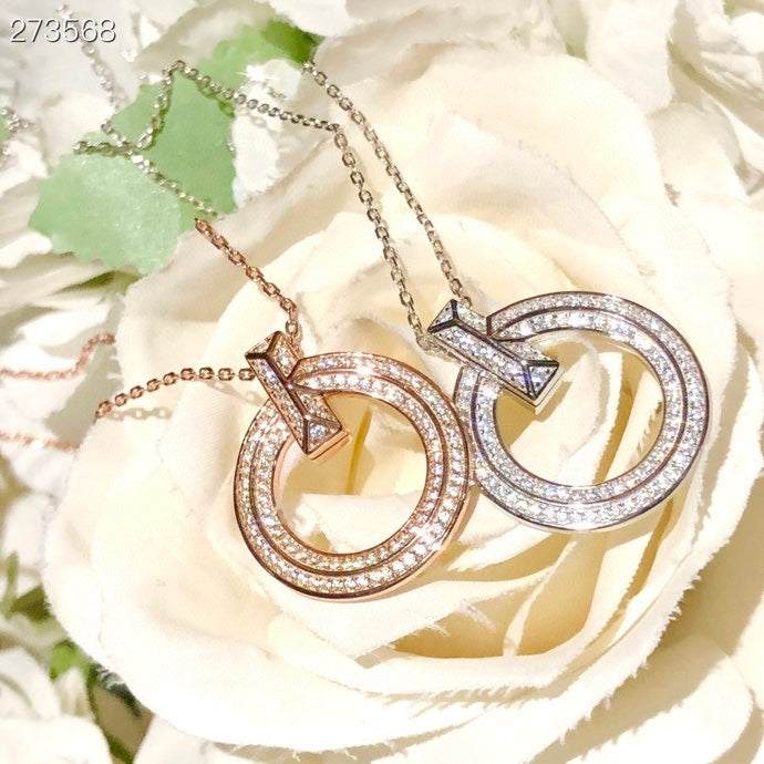 Collier moyen pavé de diamants T1 CIRCLE