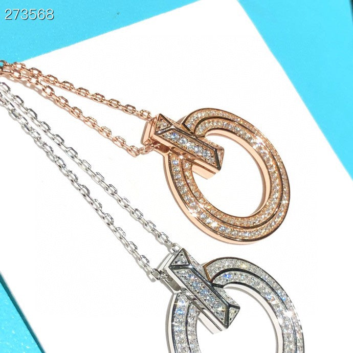 Collier moyen pavé de diamants T1 CIRCLE