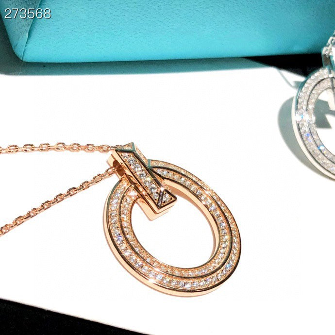 Collier moyen pavé de diamants T1 CIRCLE
