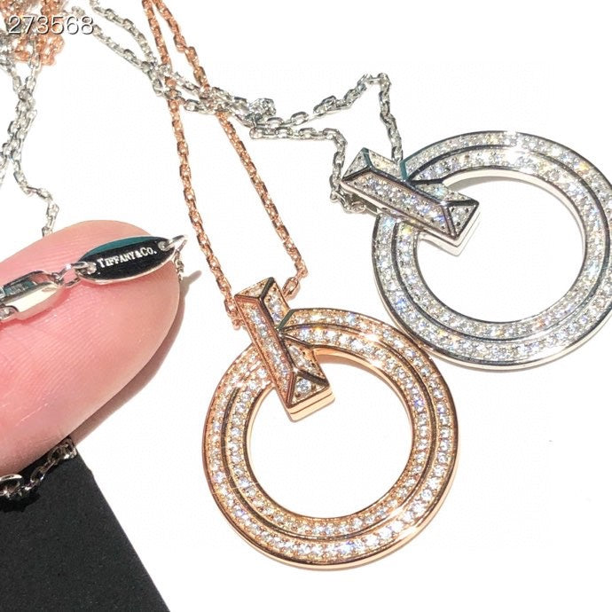 Collier moyen pavé de diamants T1 CIRCLE
