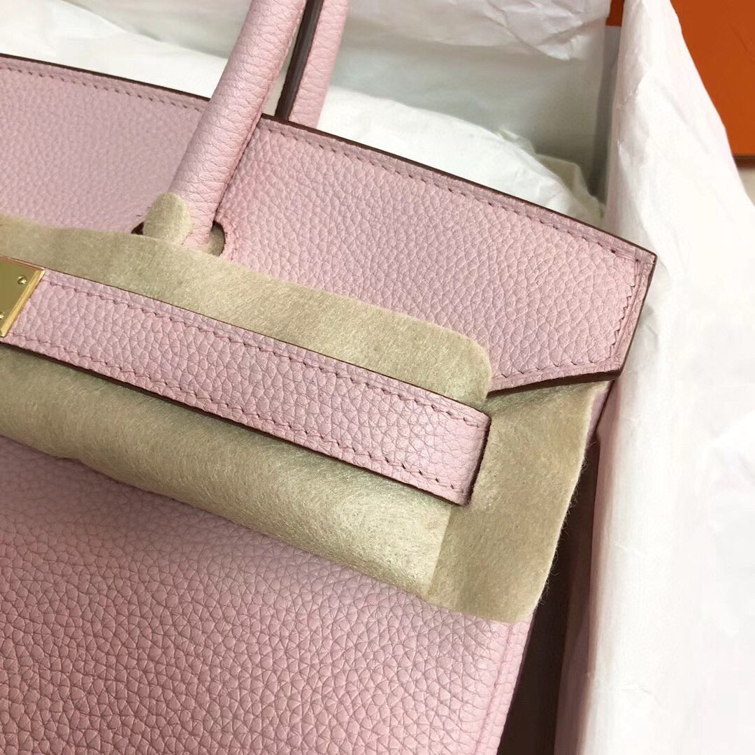 HM BIRKIN 30CM PIEL TOGO ROSA HERRAJES DORADOS