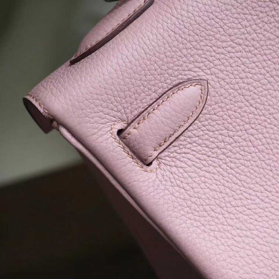 HM KELLY 28 CM ROSA TOGO HERRAJES DE PLATA