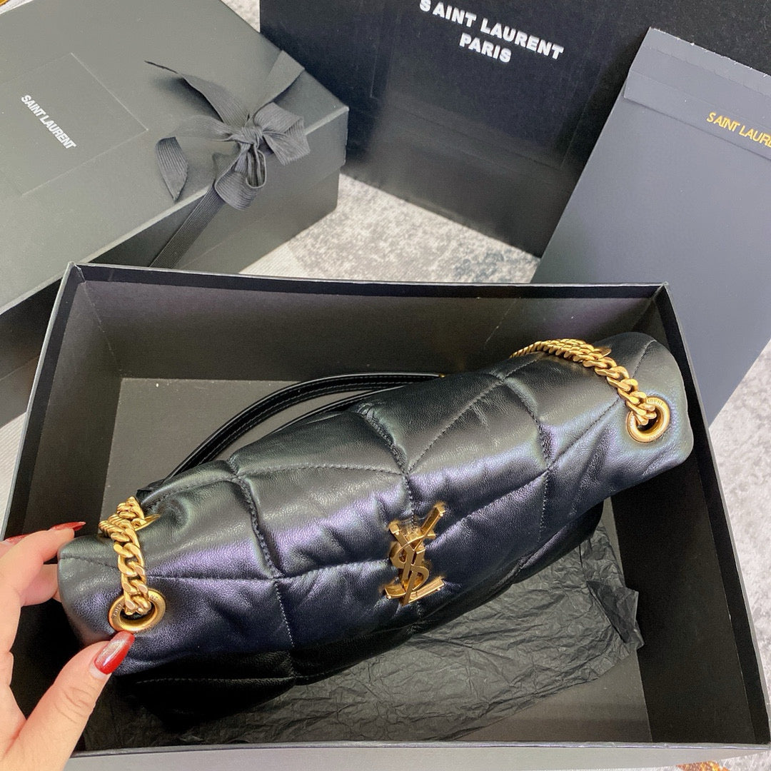 Saint Laurent Small Loulou 29 Shoulder Bag Black Lambskin Ghw