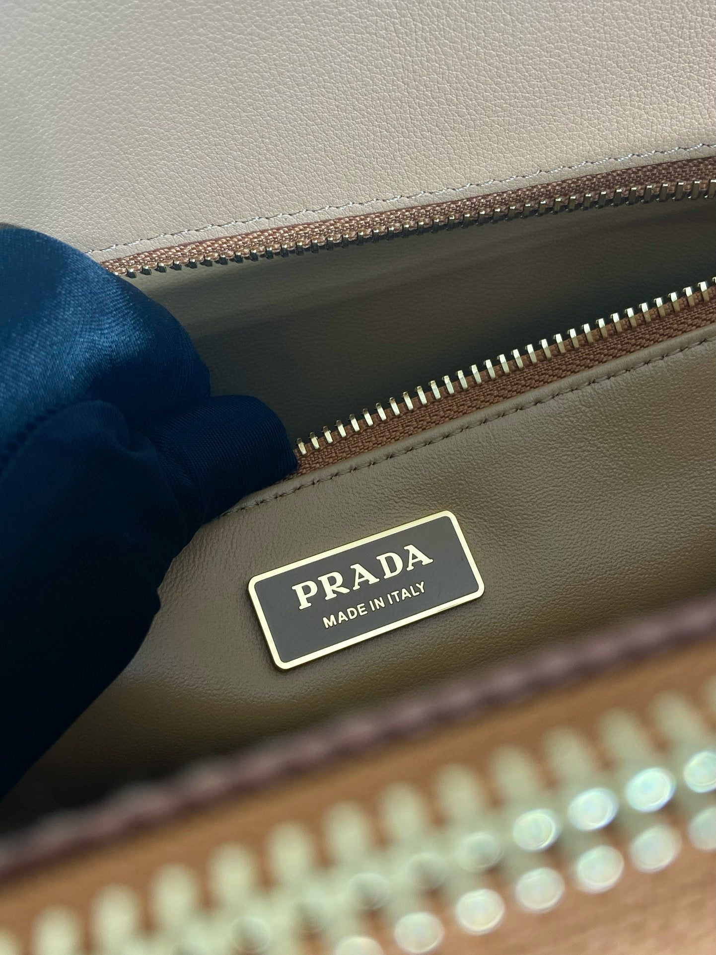 Bolso grande Prada Galleria de piel Saffiano Beige Arena