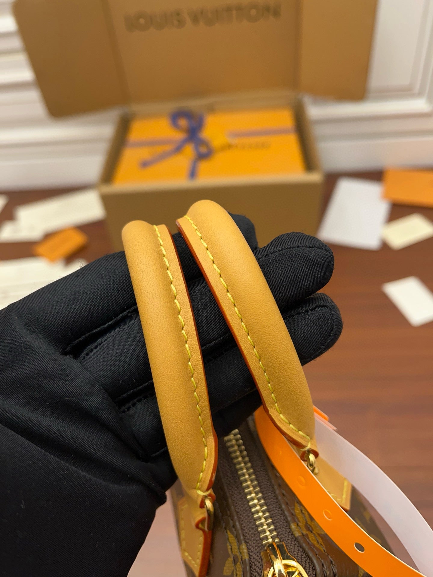 NANO SPEEDY 16 EN LONA MONOGRAMA MARRÓN CON HERRAJES DORADOS